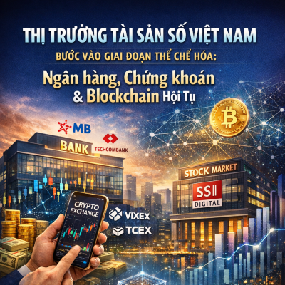 Thị trường tài sản số Việt Nam bước vào giai đoạn thể chế hóa: Ngân hàng, chứng khoán và blockchain hội tụ